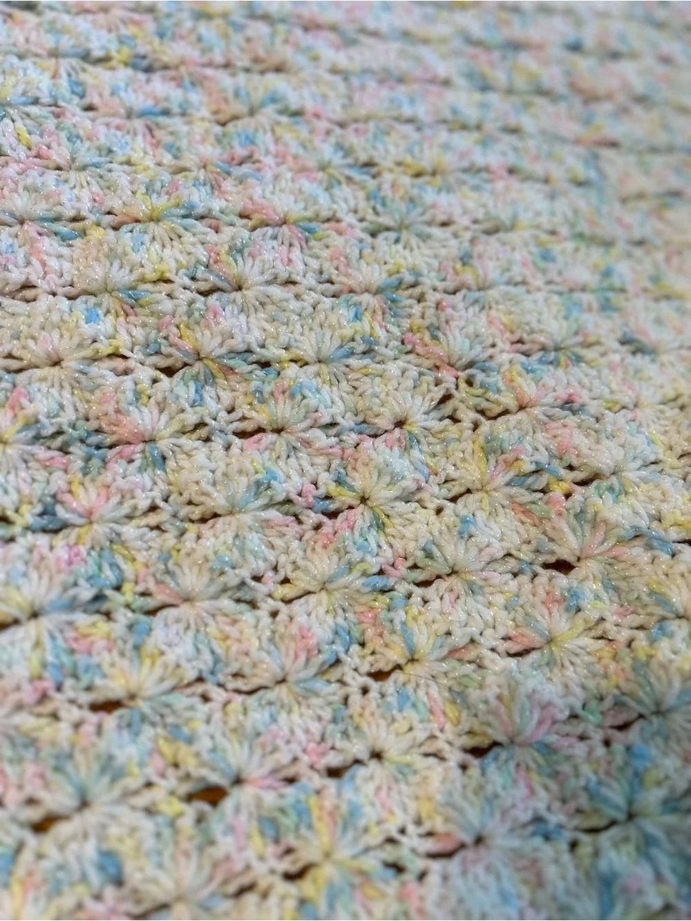 Handmade Pastel Crochet Baby Blanket